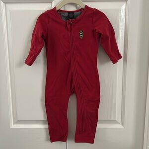Peekaboo beans red jumpsuit 6-12m